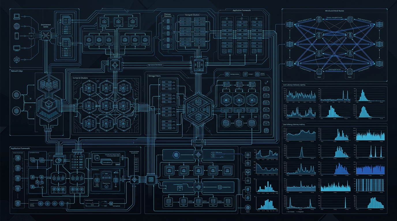 Sovereign infrastructure blueprint and telemetry topology diagram