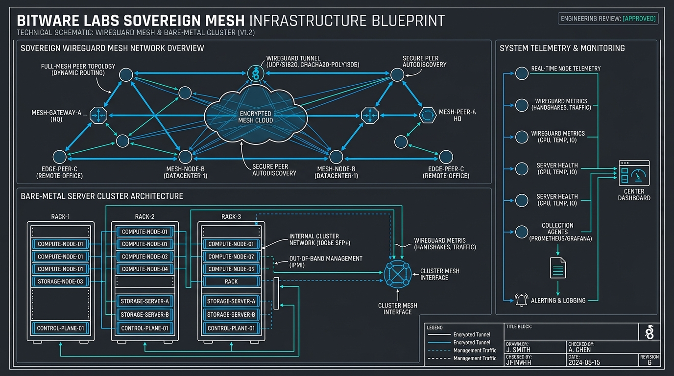 Networks & iron you own — Bitware Labs subsystem schematic