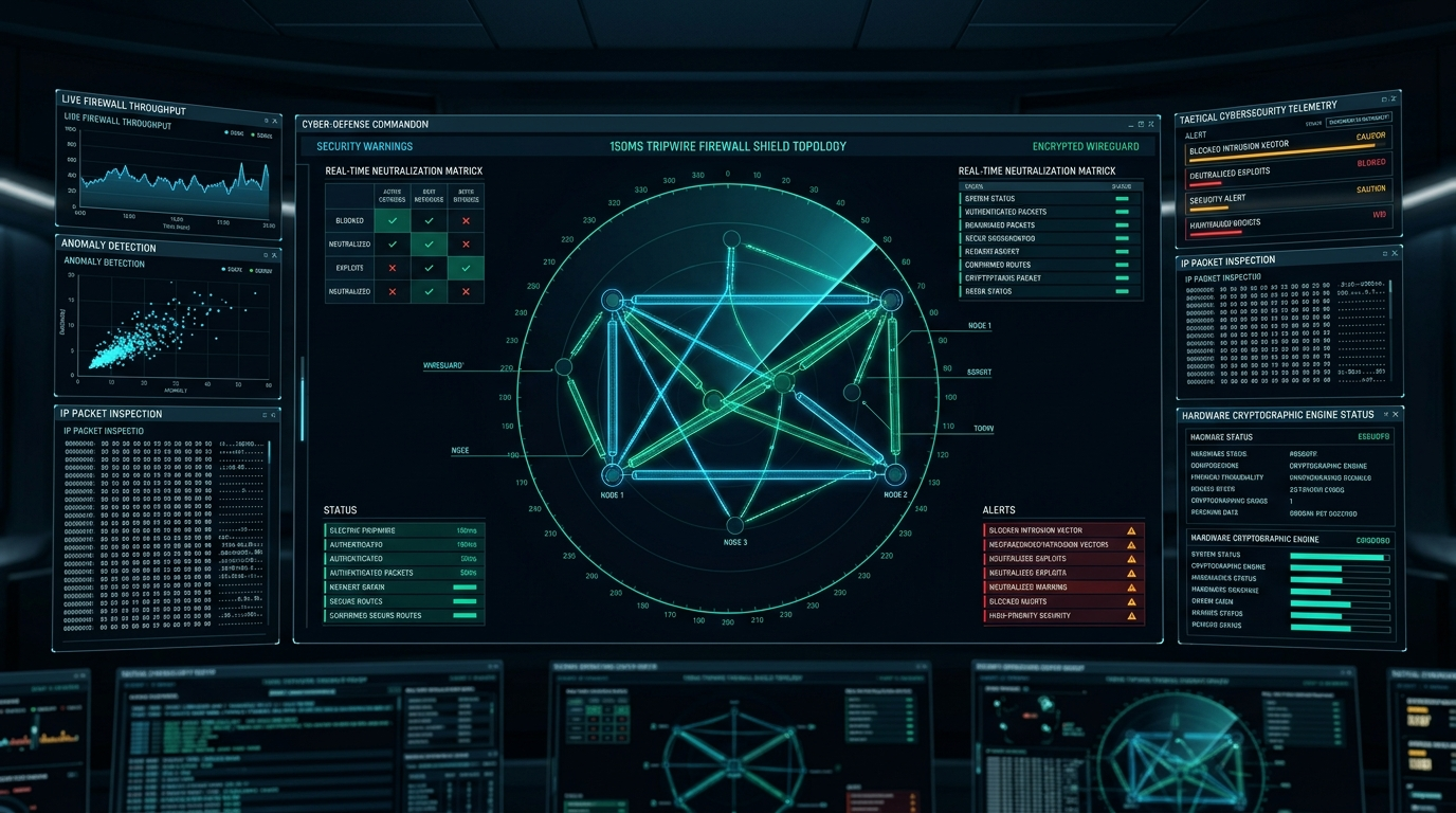 150ms tripwire & hardening — Bitware Labs subsystem schematic