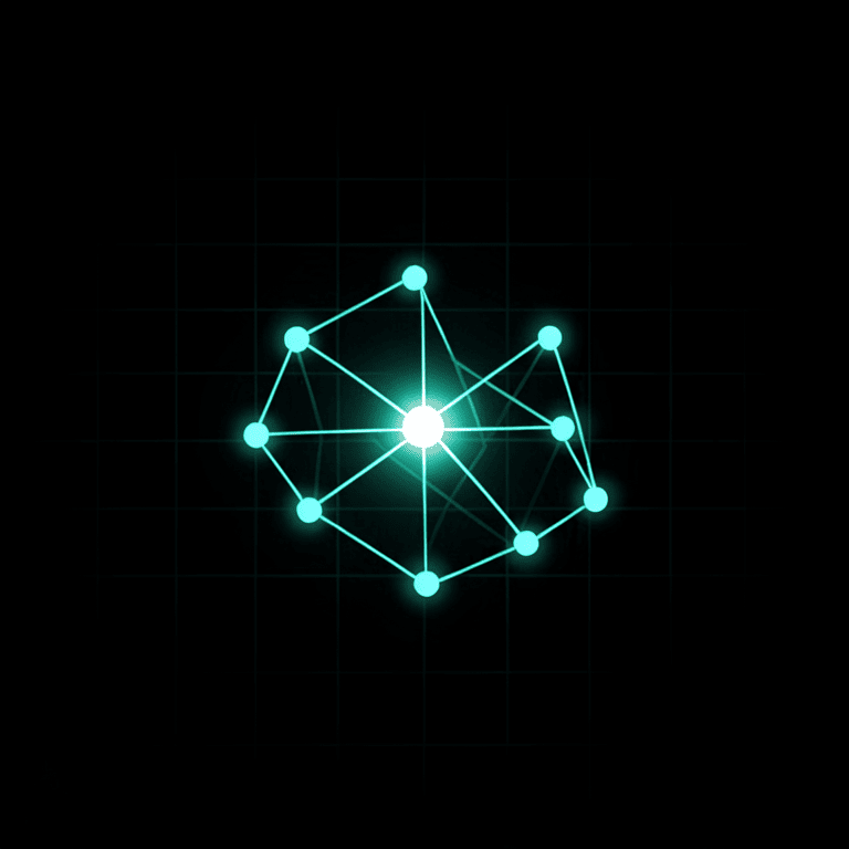 A glowing constellation of interconnected memory nodes.